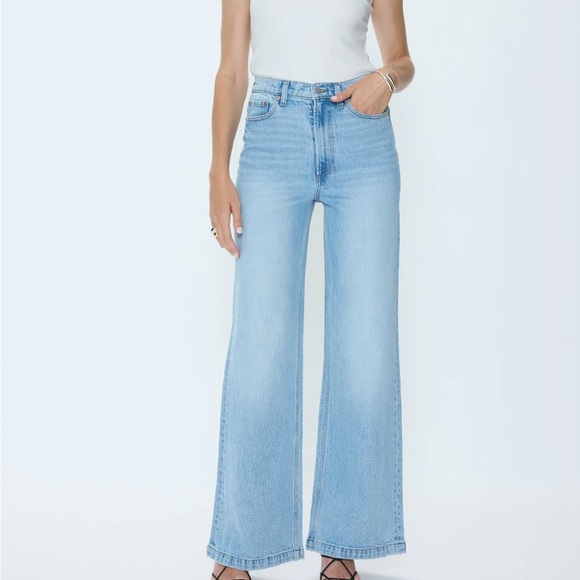 pistola Denim - Pistola Light Blue Wide Leg Jeans